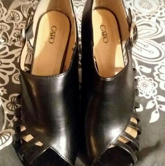 Women's black pumps - Picture 1 of 7